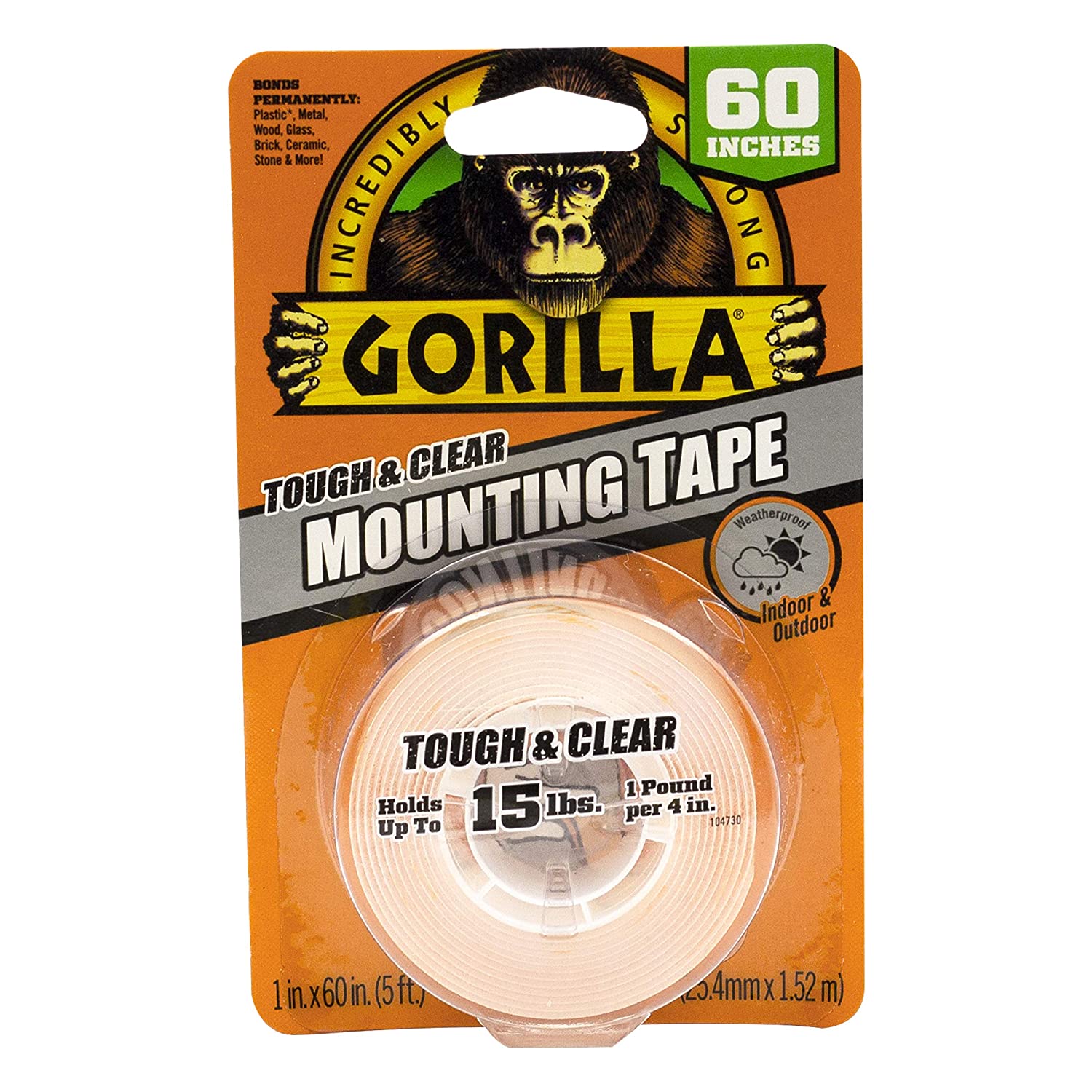 Gorilla Double Side Mounting Tape 1 X 60 Inch