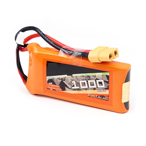 Orange 1000mah 2S 30C/60C Lithium Polymer Battery Pack (LiPo)