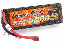 Gens Ace Lipo 7.4V 5000Mah 40C  Battery Hardcase (Quality Preowned)