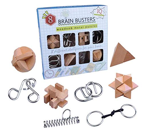 Puzzles 1Q Brain Busters Wooden& Metal No.E544