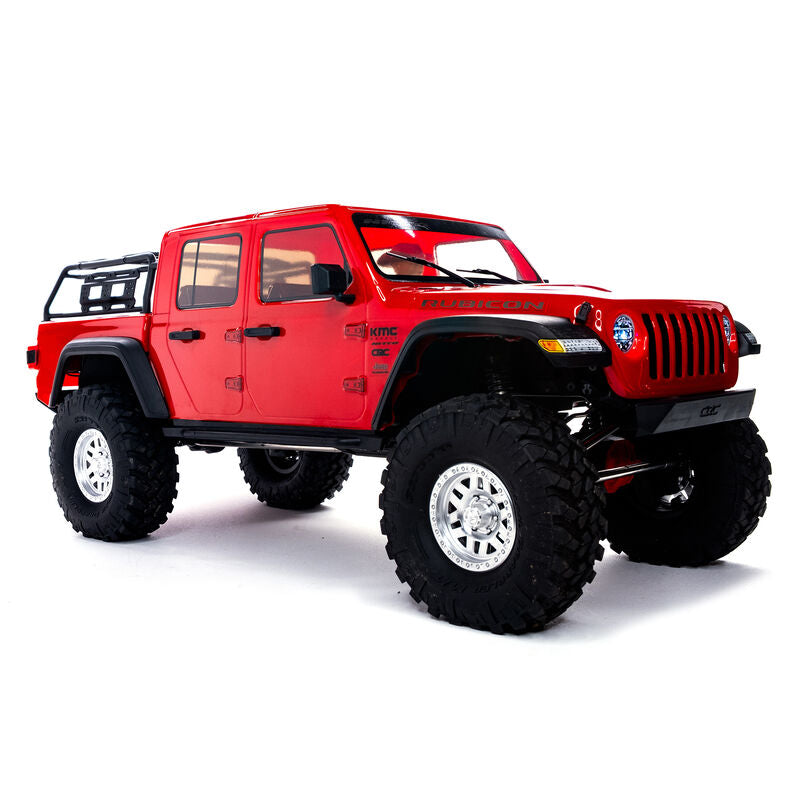 Axial Axi03006T2 1/10 Scale  Jeep Jt Gladiator Rock Crawler With Portals Rtr Red