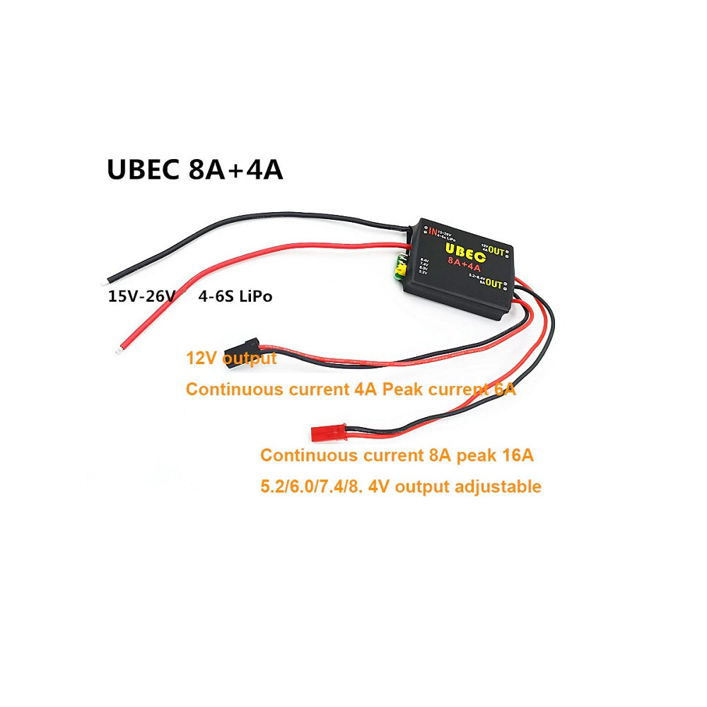 Ubec 8A + 4A Dual Channel ESC