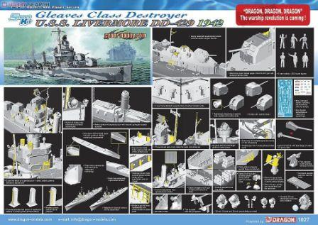 U.S.S BUCHANAN DD-484 GLEAVES C;ASS DESTROYER 1942