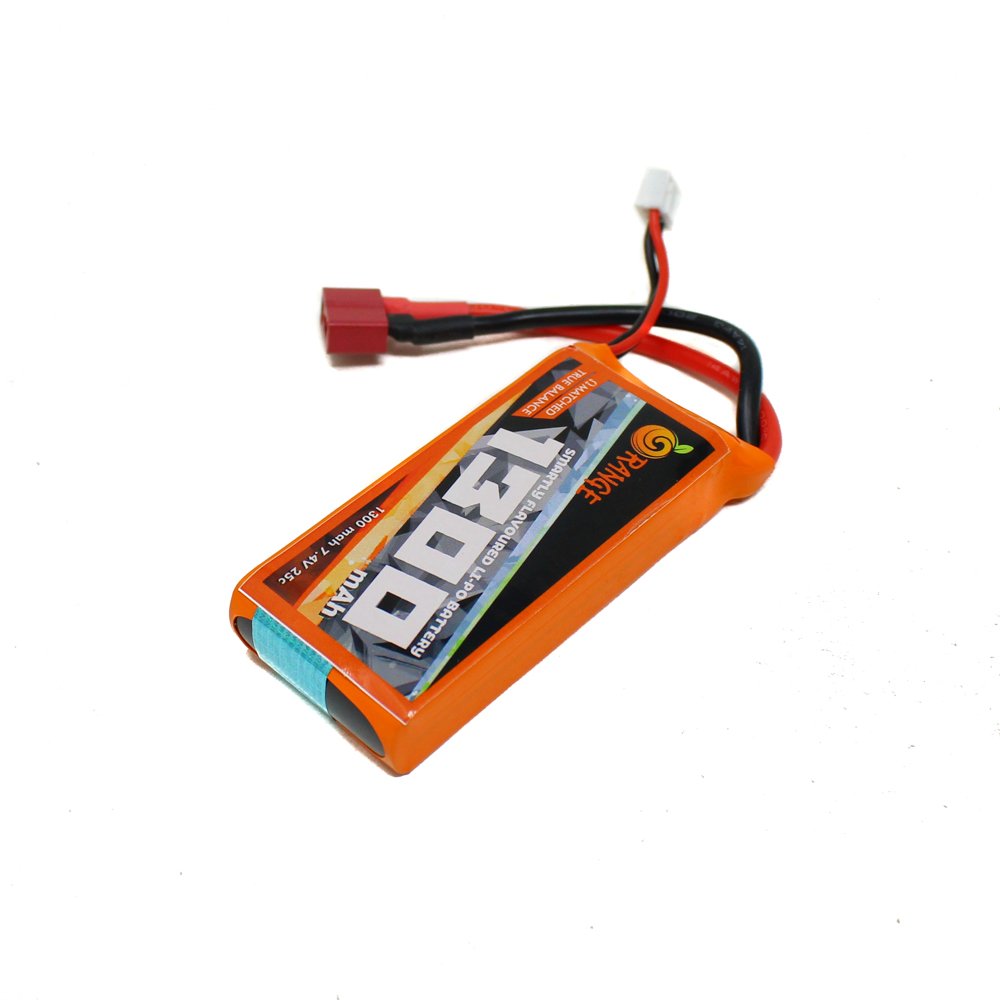 Orange 1300mAh 2S 25C/50C (7.4V) Lithium Polymer Battery Pack