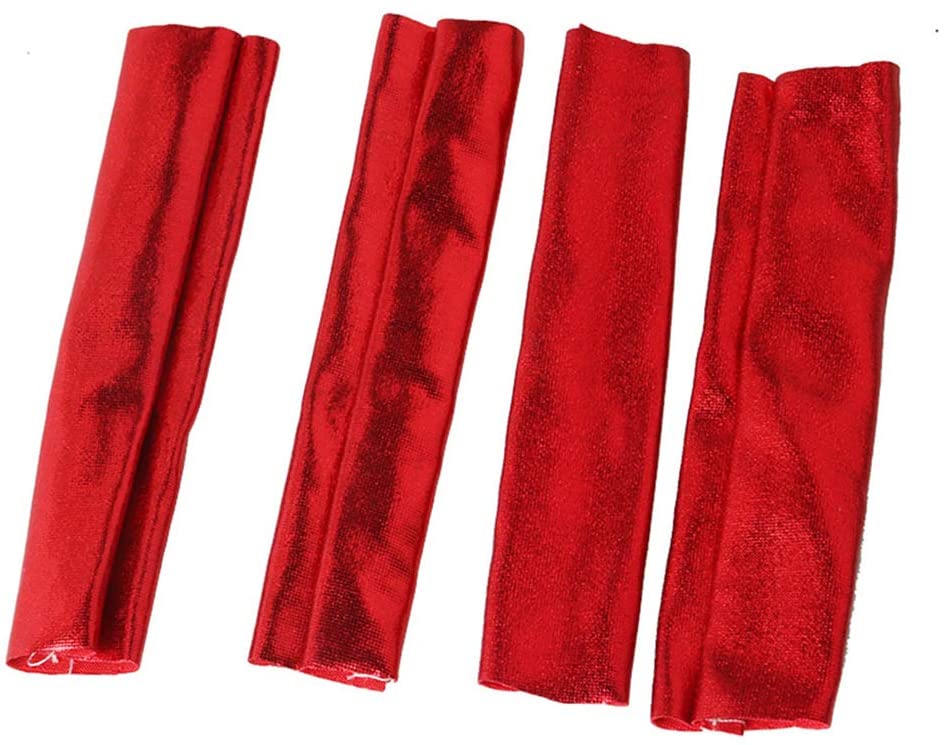 4Pcs Shock Absorber Cover Dust-Proof  Sleeve Cloth Off Road Car Truck- Red