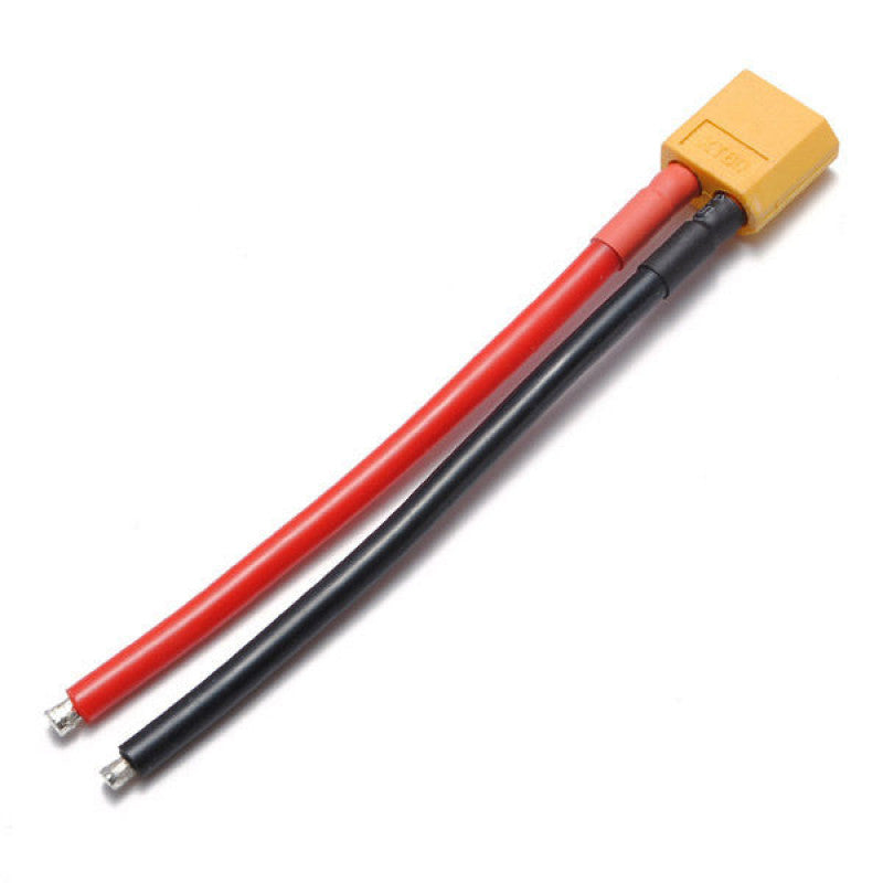 SafeConnect XT60 Male with 14AWG Silicon Wire 10cm-1Pcs