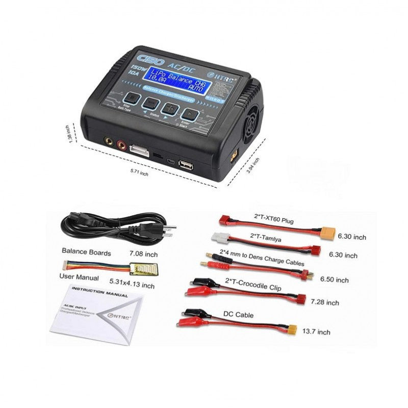 HTRC C150 150W 10A LiPo LiFe NiMh Battery Charger/Discharger