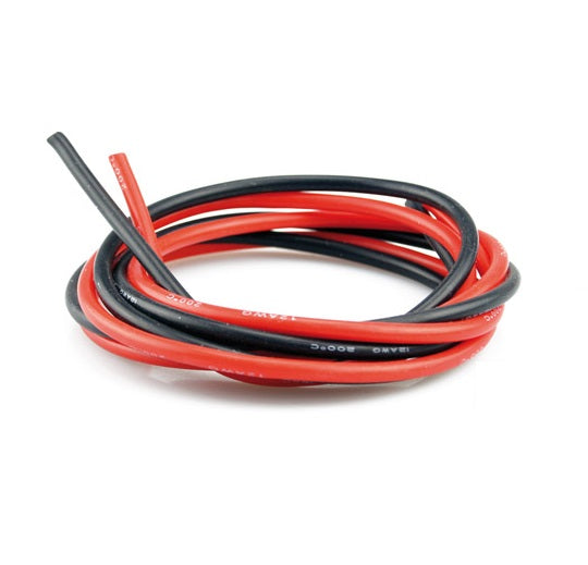 High Quality Ultra Flexible 12AWG Silicone Wire 1m (Red) + 1m (Black)