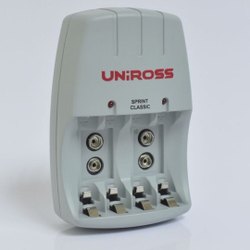 Uniross Compact 9V/AA/AAA Charger (Multi-Functional)