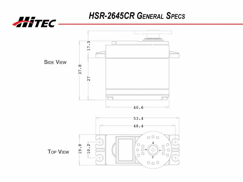 Hitec HSR-2645CR Continuous Rotation Digital Robot Servo