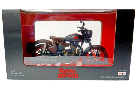 Royal Enfield Classic 350 Stealth Black colour scale 1/12 by Maisto