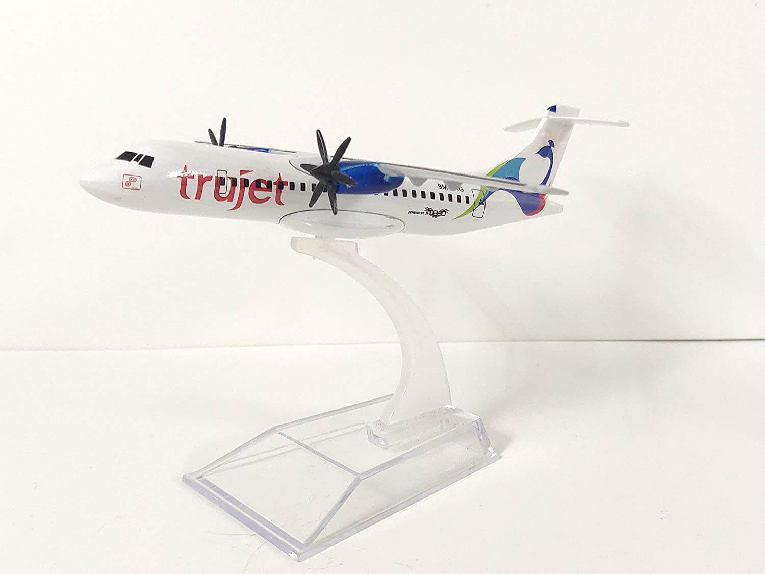 Airplane Diecast Trujet Airways Type ATR 72 600 Turboprop 16CM