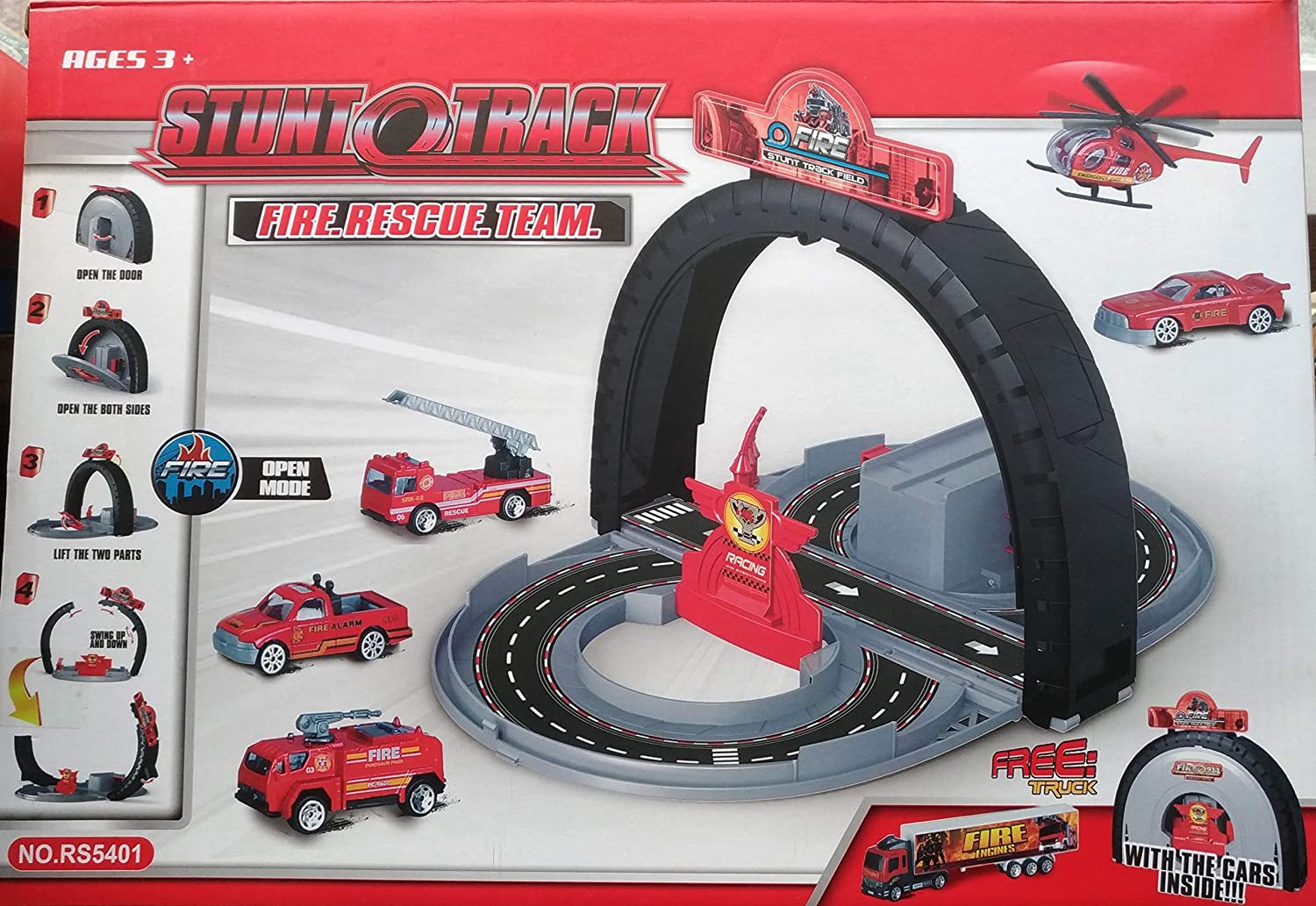 Diecast Car Stunt Track Fire Rescue Team No.Rs5401
