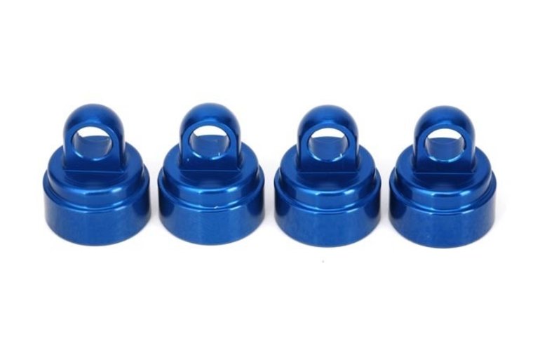 Traxxas 3767A Blue-Anodized Aluminium Shock Caps (Fits Ultra Shocks) (Set Of Four)
