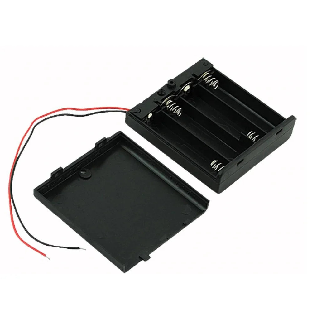 4 x 1.5V AAA battery holder with cover and On/Off Switch
