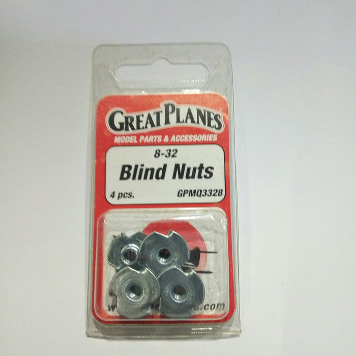 Great Planes Blind Nuts 8-32 (4) GPMQ3328