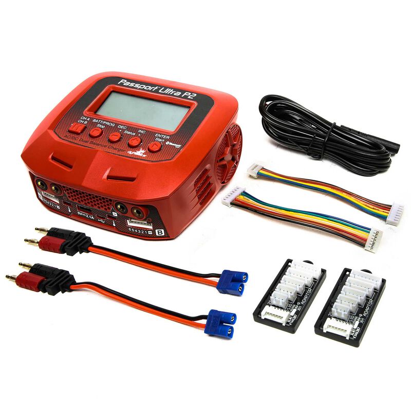 Dynamite Dync3016 Lipo Battery Charger Passport P2 Ac/Dc 2-Port Multicharger With Bluetooth Connectivity