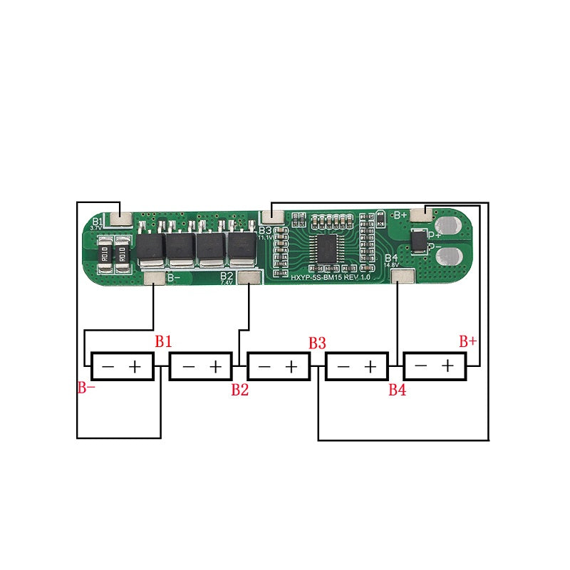 5S 15A 18650 Lithium Battery Protection Board