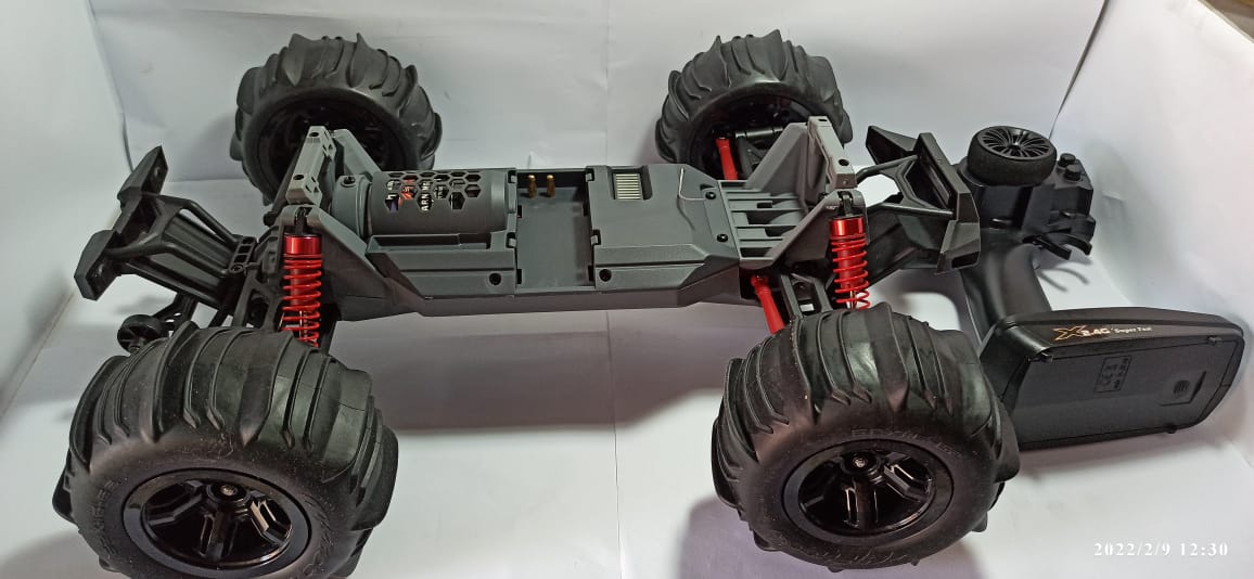 Rc Car Typhoon Big Foot Monster Truck 1/10 Scale 4Wd Rtr Red/Orange
