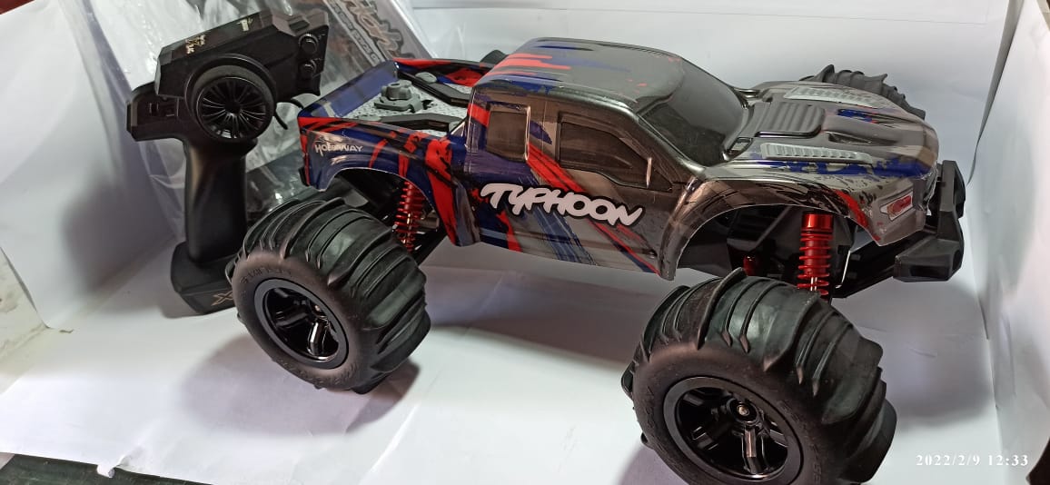 Hobbiway Typhoon MT660 1/10 4WD R/C Racing Monster Car For Desert Hobby-RED/BLUE
