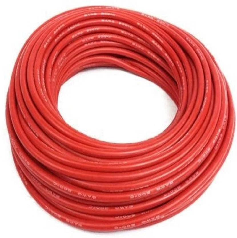 High Quality Ultra Flexible 6AWG Silicone Wire 1m (Red)