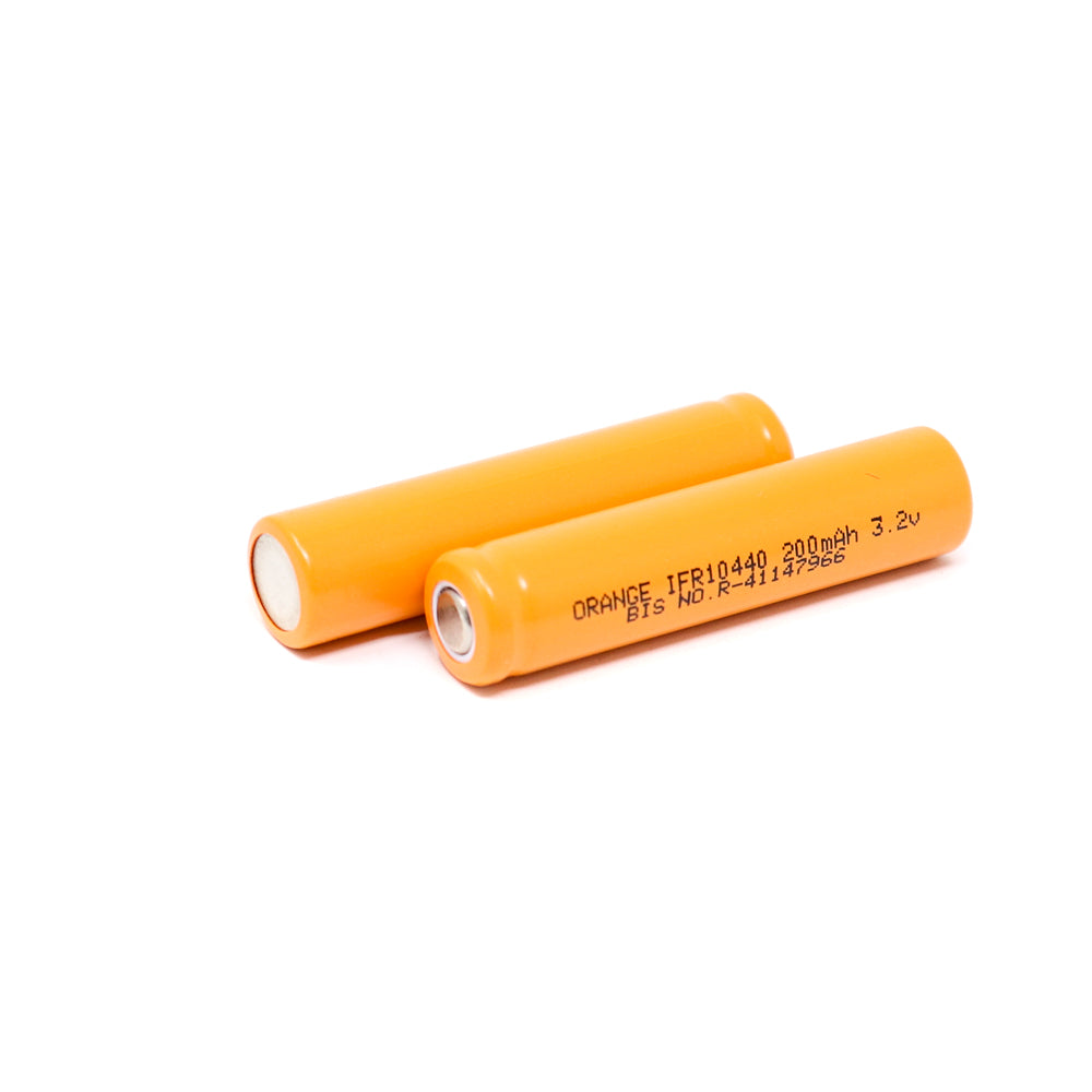 Orange A Grade IFR10440 200mAh (3c) LiFePO4 Battery