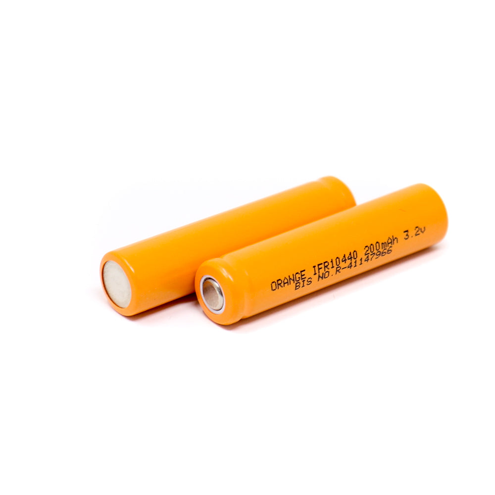 Orange A Grade IFR10440 200mAh (3c) LiFePO4 Battery