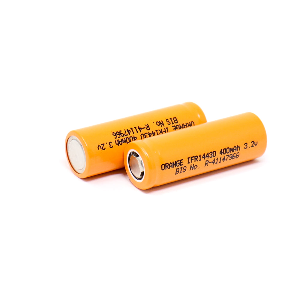 Orange A Grade IFR14430 400mAh (3c) LiFePO4 Battery