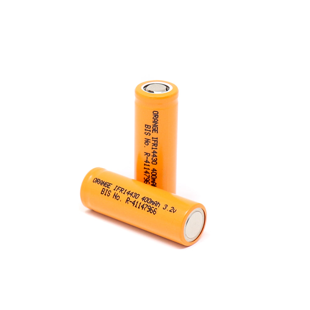 Orange A Grade IFR14430 400mAh (3c) LiFePO4 Battery