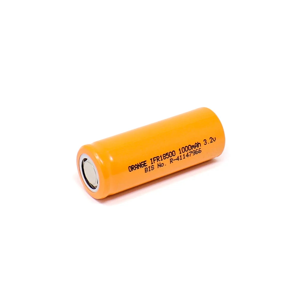 Orange A Grade IFR18500 1000mAh (3c) LiFePO4 Battery