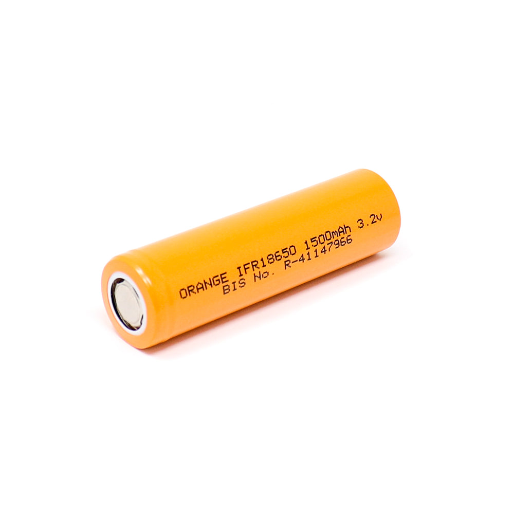 Orange A Grade IFR18650 1500mAh (3c) LiFePO4 Battery