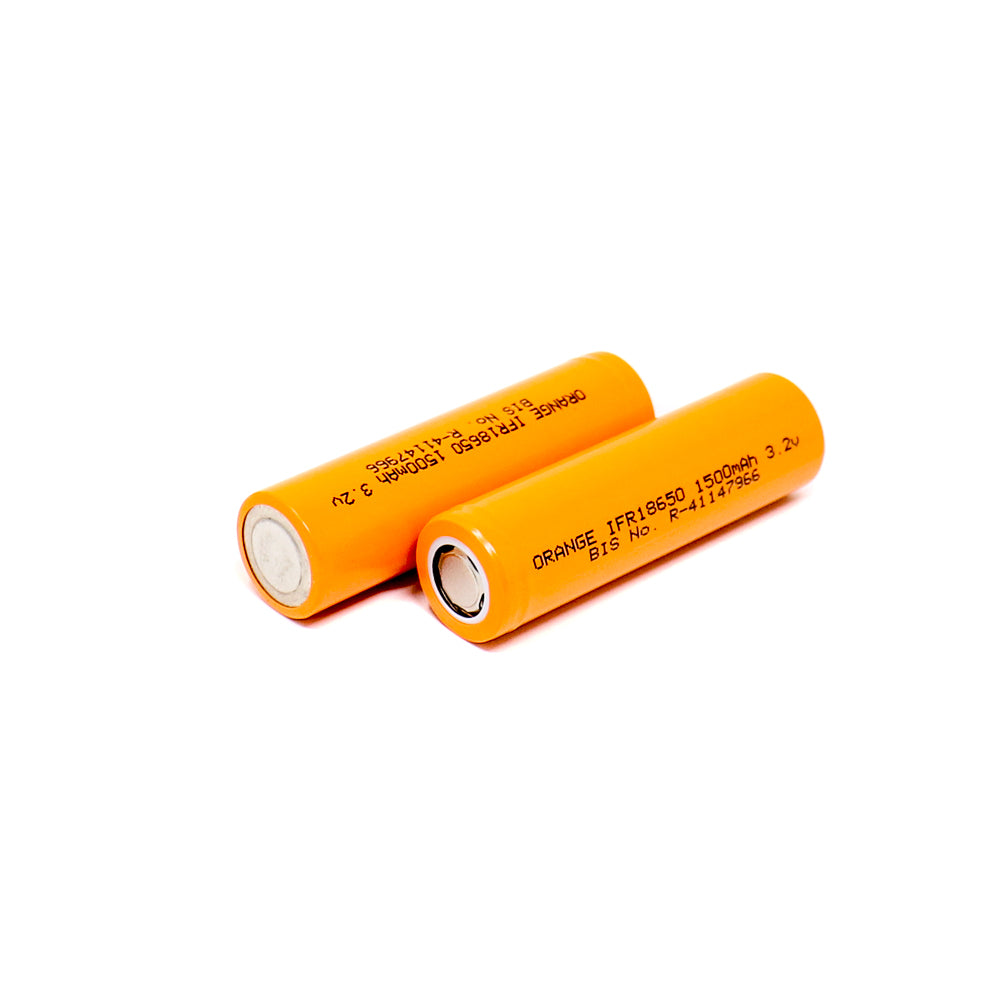 Orange A Grade IFR18650 1500mAh (3c) LiFePO4 Battery