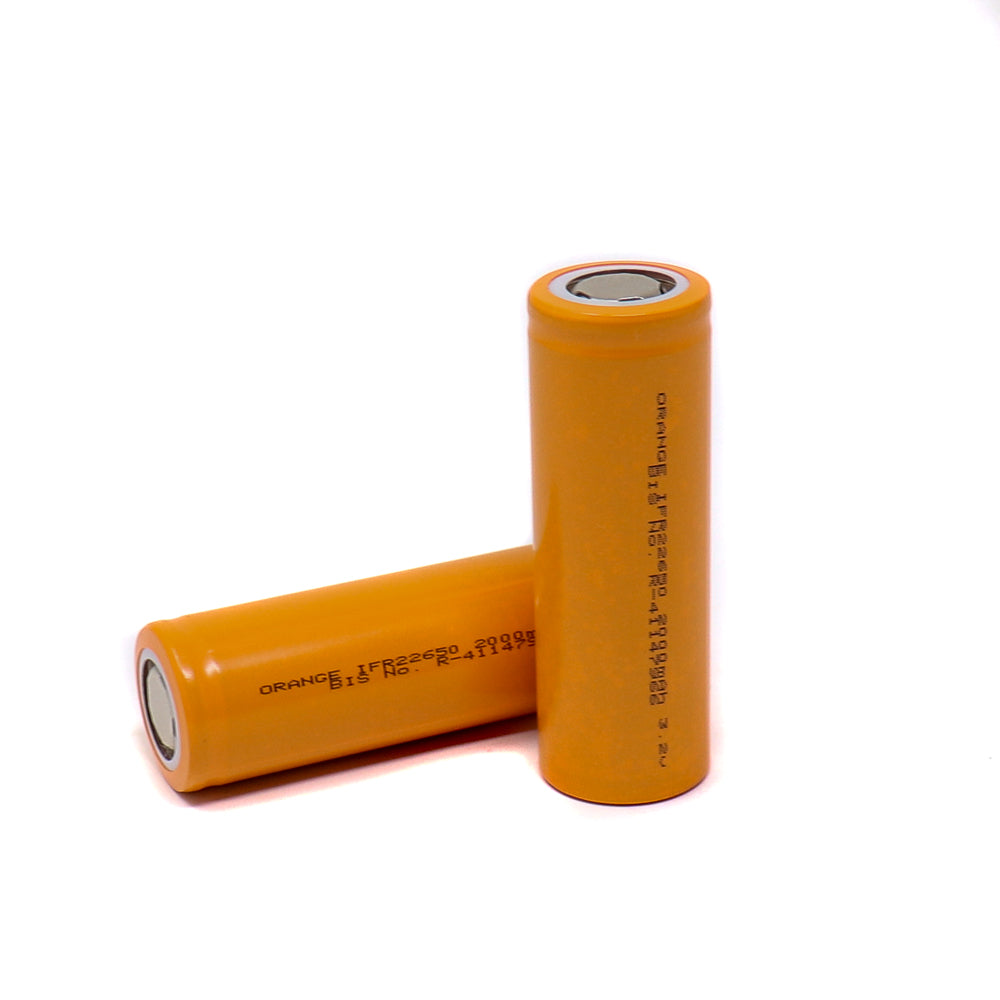 Orange A Grade IFR22650 2000mAh (3c) LiFePO4 Battery