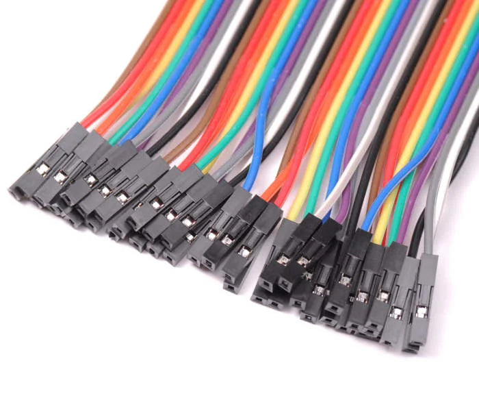 10CM Female to Female Breadboard Jumper DuPont 2.54MM 1P-1P Cable 40 Pcs