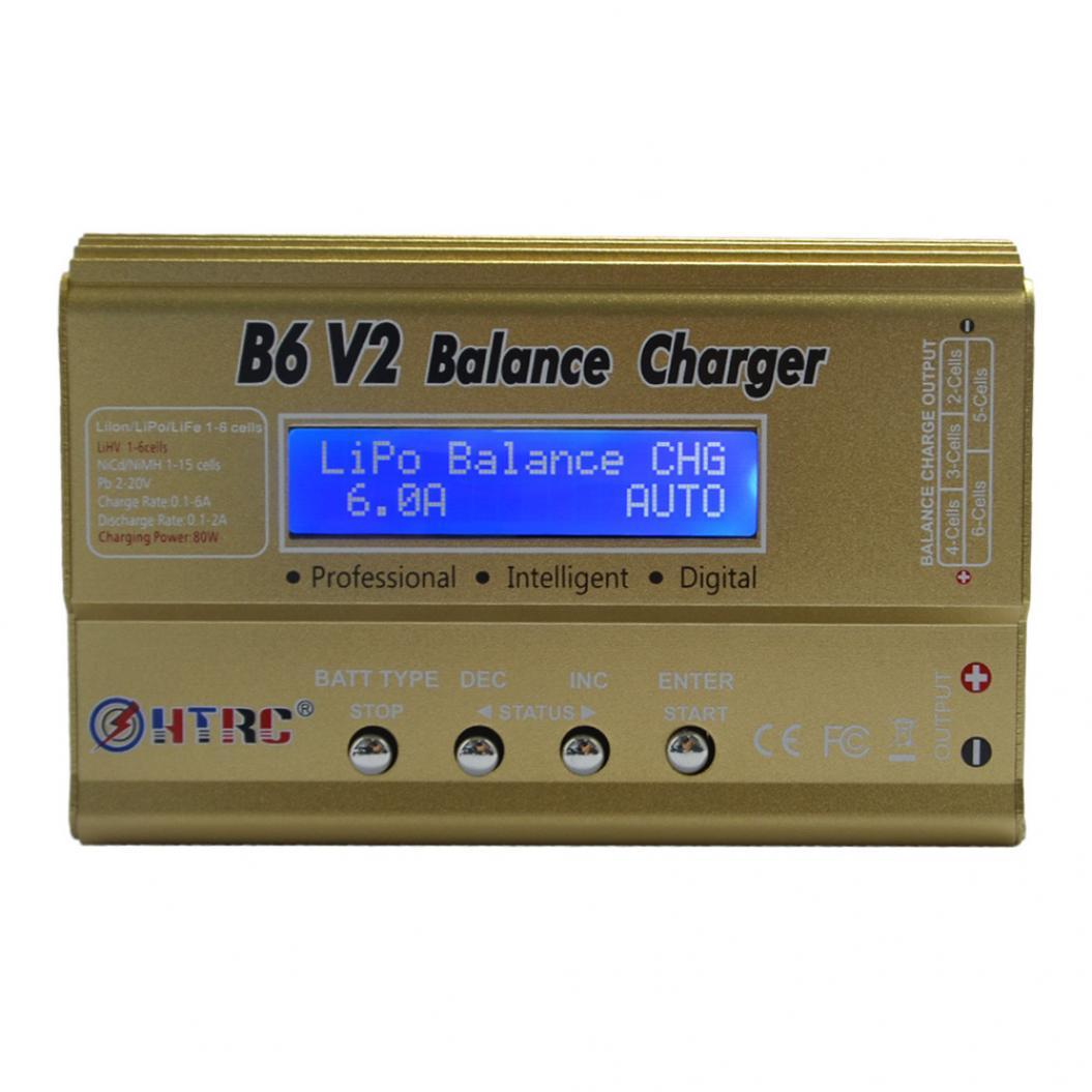 HTRC B6 V2 80W Charger/Discharger 1-6 Cells Balance Charger