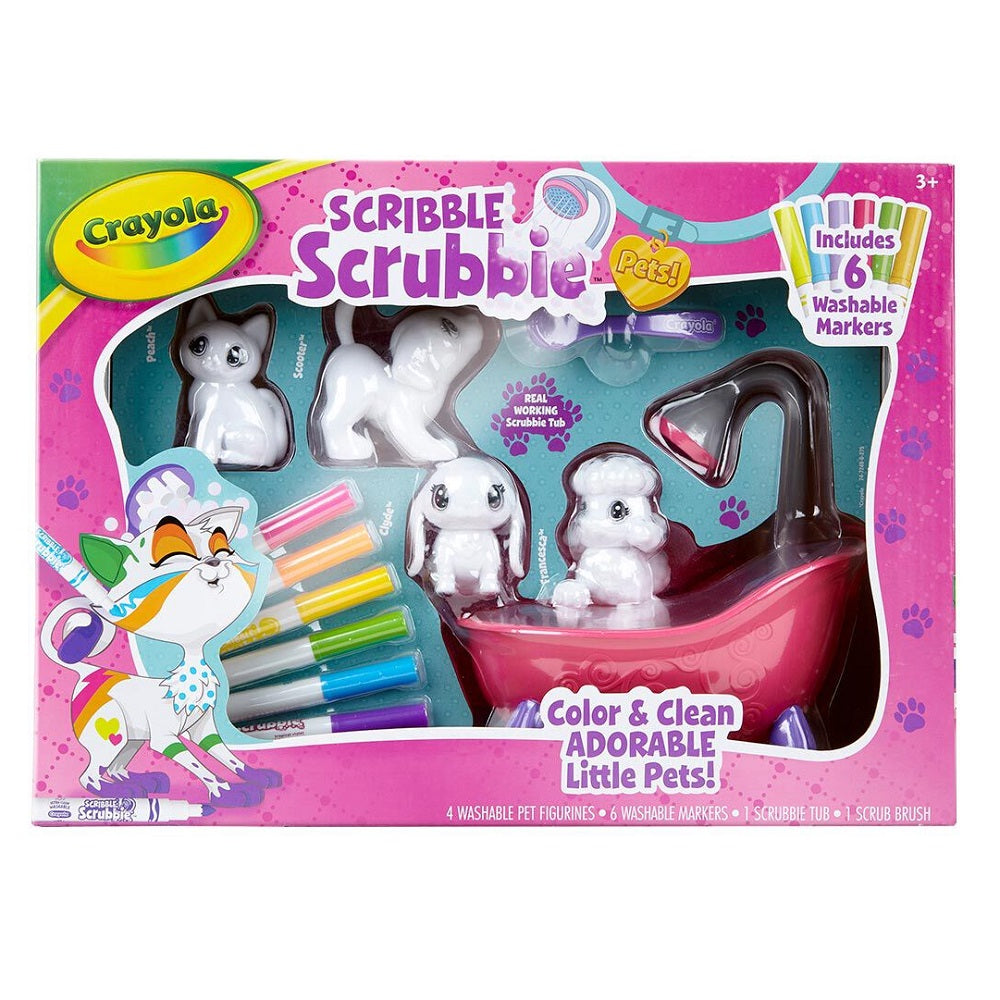 Crayola Scribble Scrubbie Pets Scrub Tub Playset for Age 3+ Years