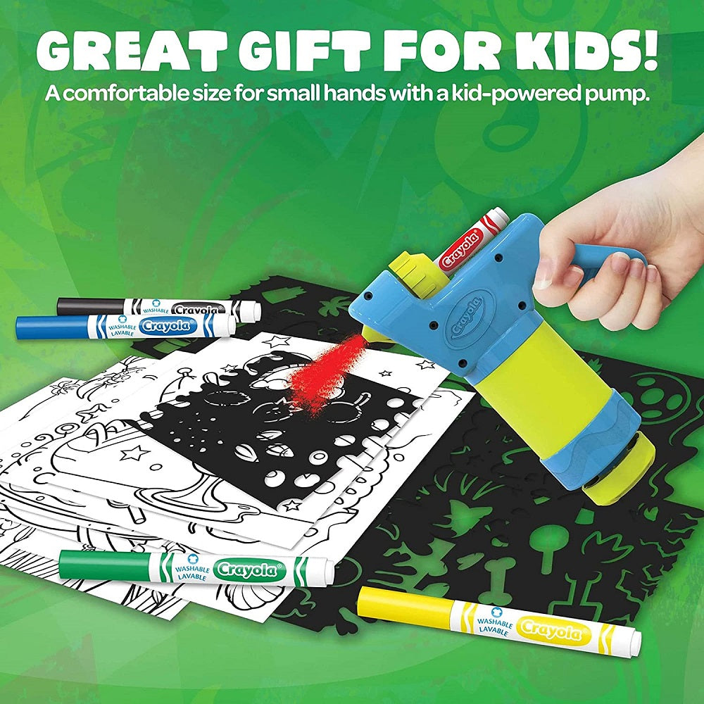 Crayola Mini Marker Sprayer, Marker Airbrush Kit, Gift for Kids, 7, 8, 9, 10