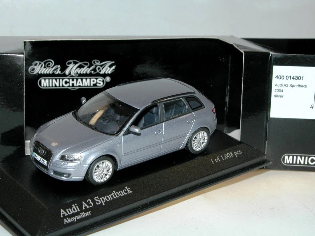 Diecast Minichamps Audi A3 Sportback Silver 1/43