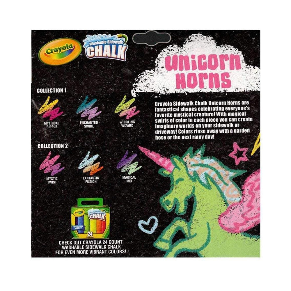 Crayola Unicorn Rainbow Sidewalk Chalk for Age 4-7 Years (3 Pcs)