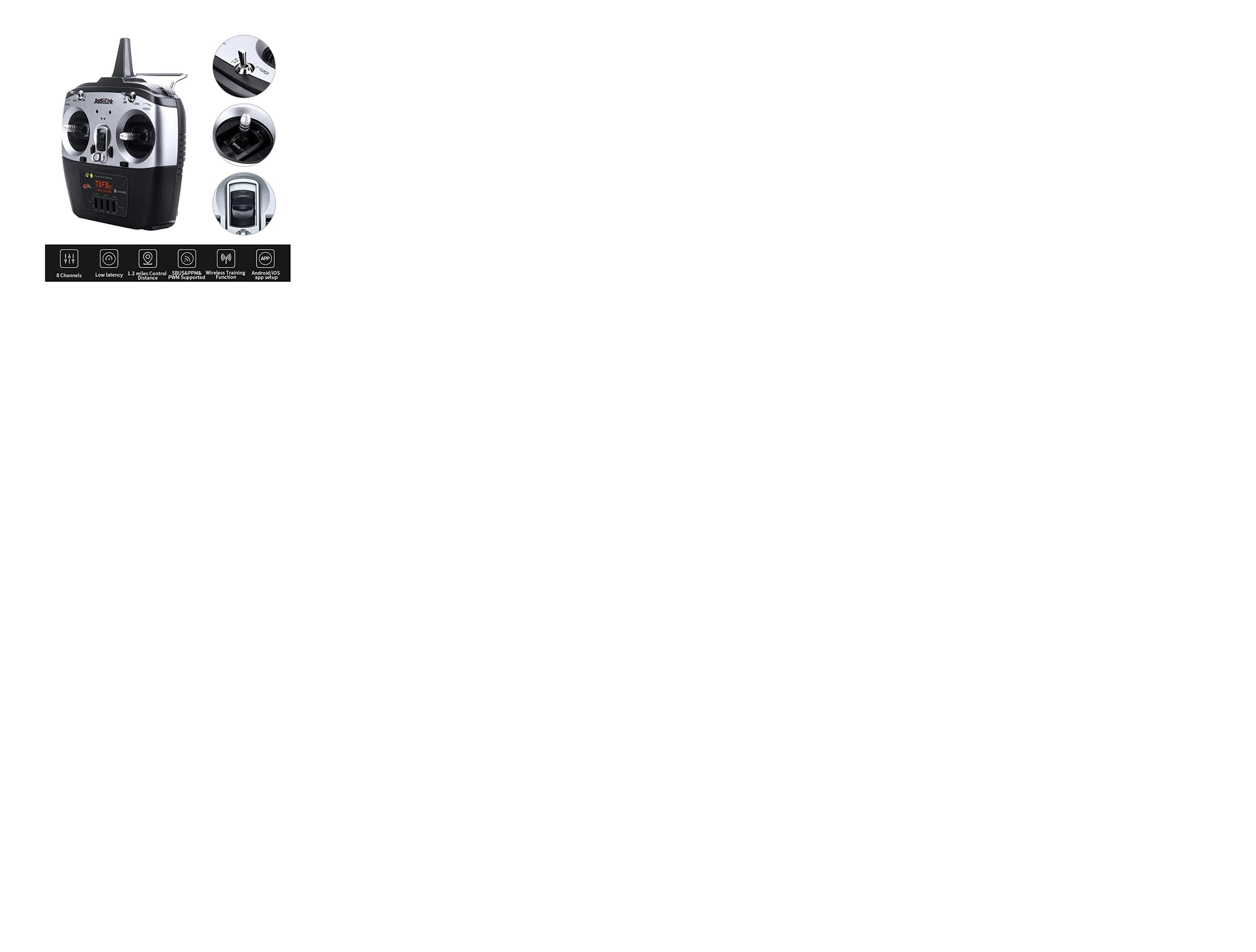 Radiolink T8FB 2.4GHz 8 Channels RC Remote Transmitter with Receiver R8EF Dual Stick Controller