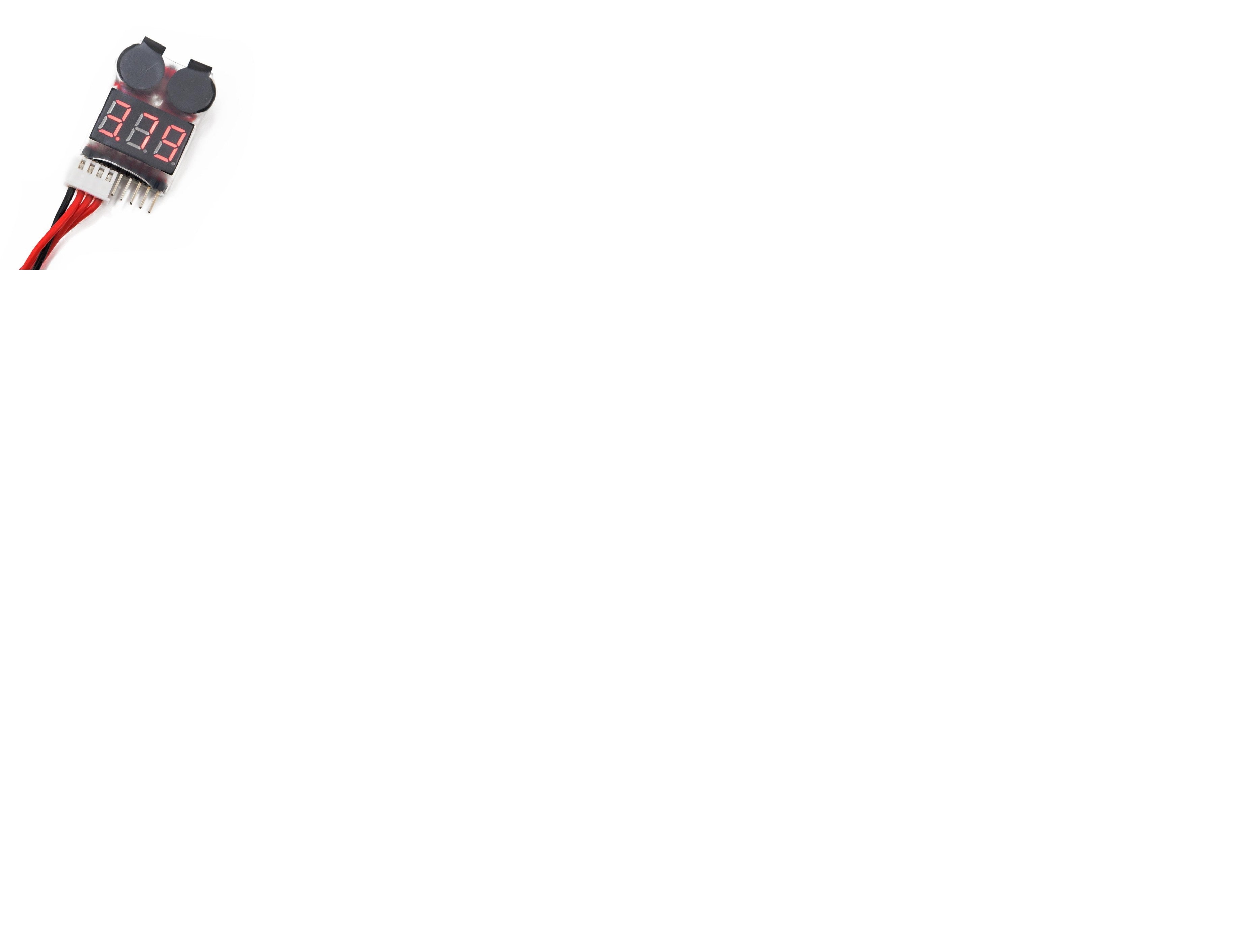 High Quality 1-8S Battery Voltage Checker & Low Voltage Buzzer Alarm