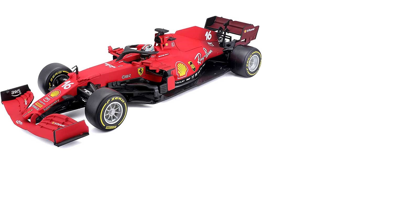 Bburago 2021 F1 Ferrari SF21 Ferrari Racing Team #16 Racing C Leclerc car 1/18