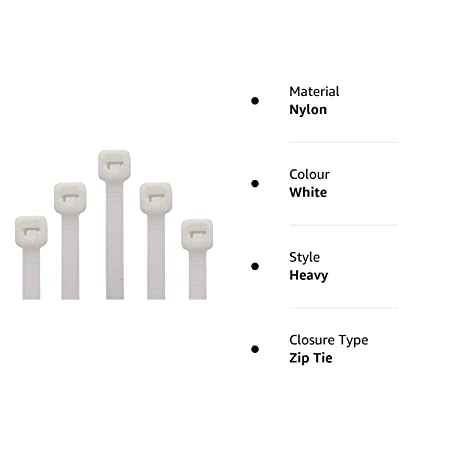 Teeth Grip Nylon Self Locking Cable (100X2.5mm ) Pack of 10