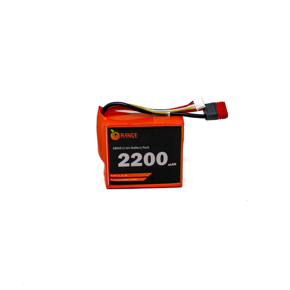 Orange 18650 Li-ion 2200mAh 11.1v 3S1P Protected Battery Pack-2c