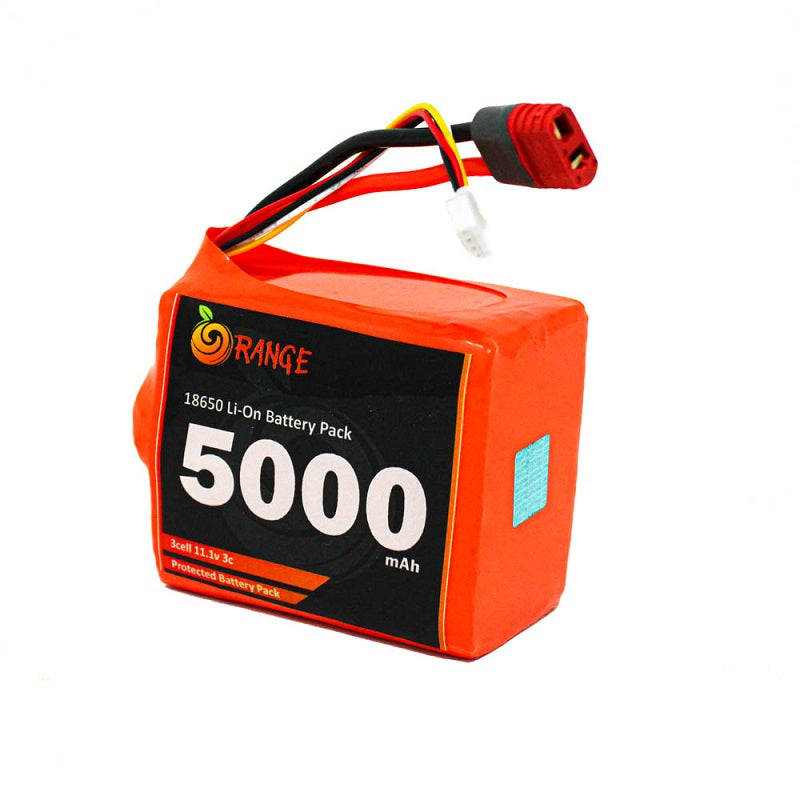 Orange 18650 Li-ion 5000mAh 11.1v 3S2P Protected Battery Pack