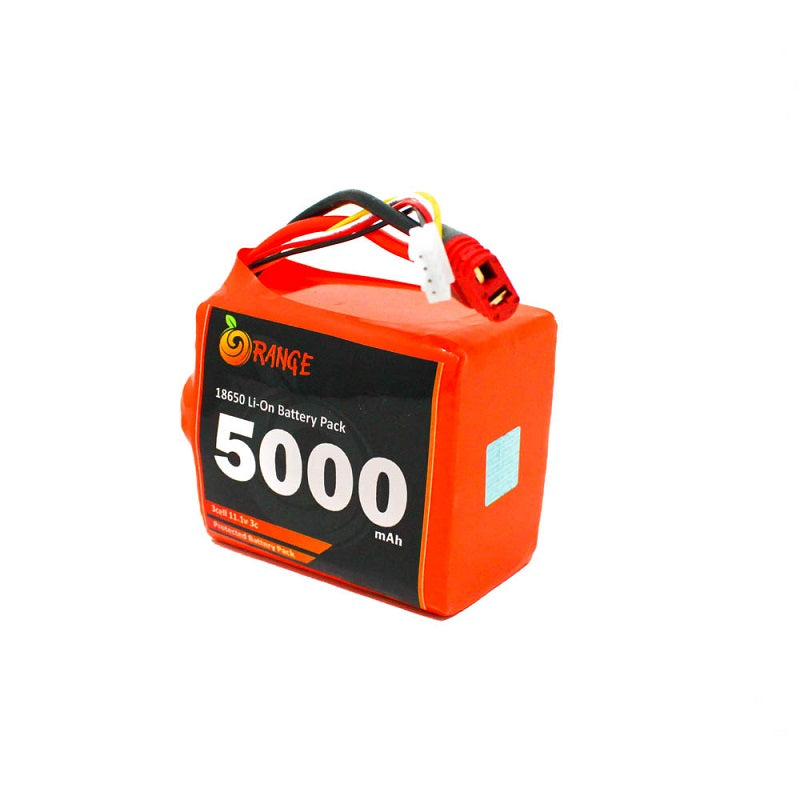 Orange 18650 Li-ion 5000mAh 11.1v 3S2P Protected Battery Pack