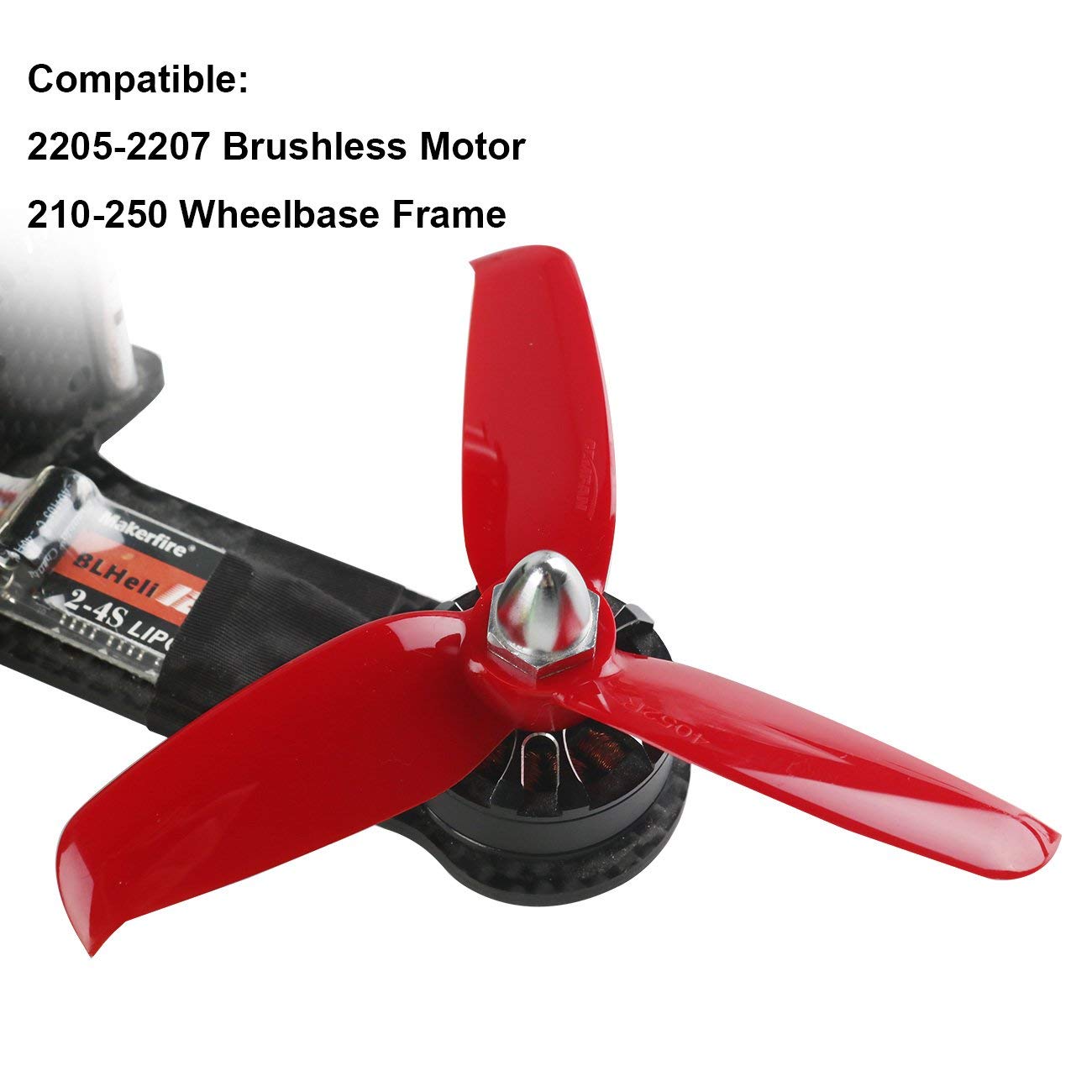 Orange HD 4052(4X5.2) Tri Blade Flash Propellers 2CW+2CCW 2 Pair-Ferrari Red