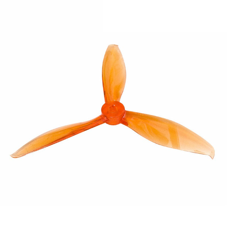 Orange HD Propellers 5149(5.1X4.9) Tri Blade Flash Propellers 2CW+2CCW 2 Pair-Tranparent Orange