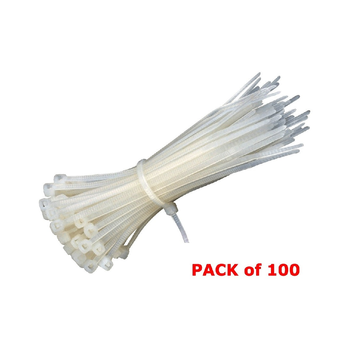Nylon Cable Zip Ties 250 mm White (100pcs)