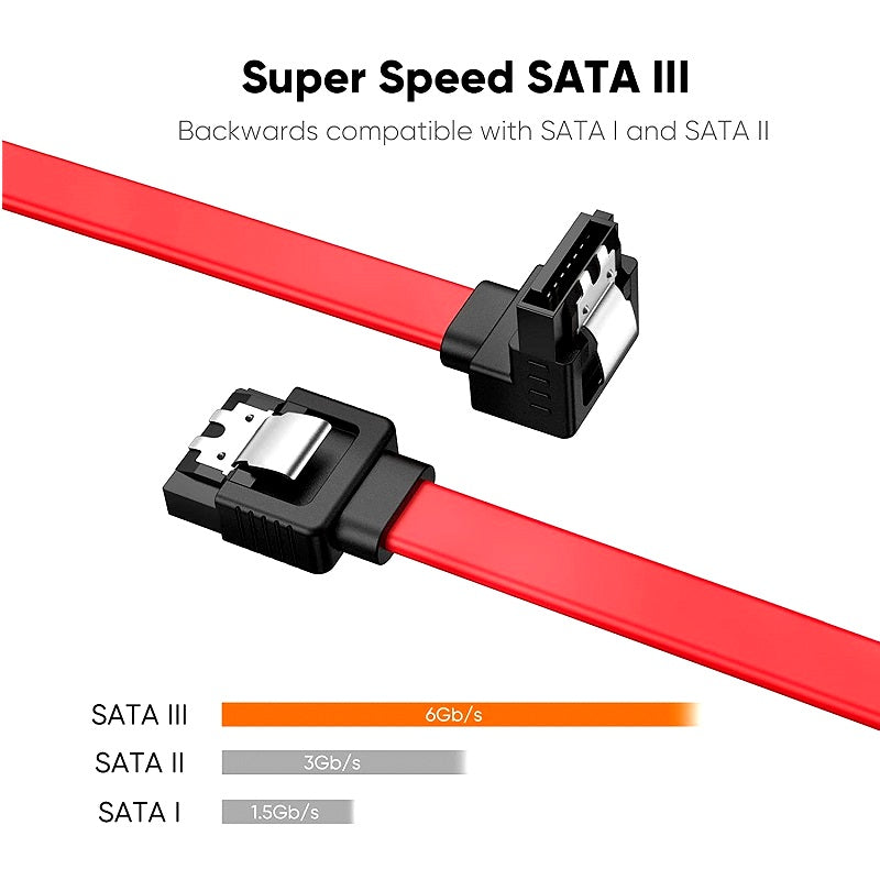 Red SATA 3.0 Highspeed, Hard Disk Data, Cable, A Bending